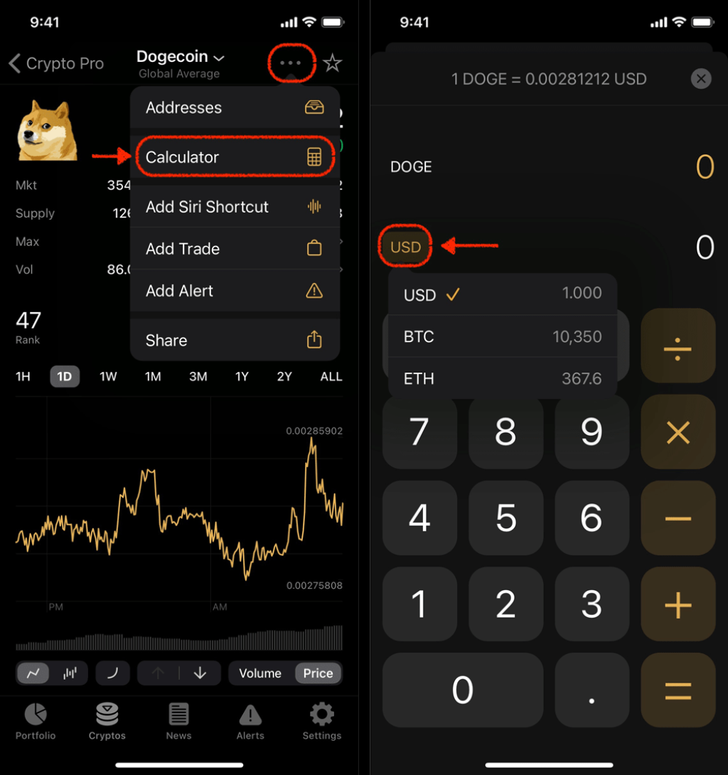 Picture of: How to Use The Currency Calculator – Crypto Pro